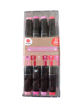 Decotime set of 12 twinmarkers pink/red