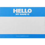 Hello My Name Is stickers blue - 10 pieces